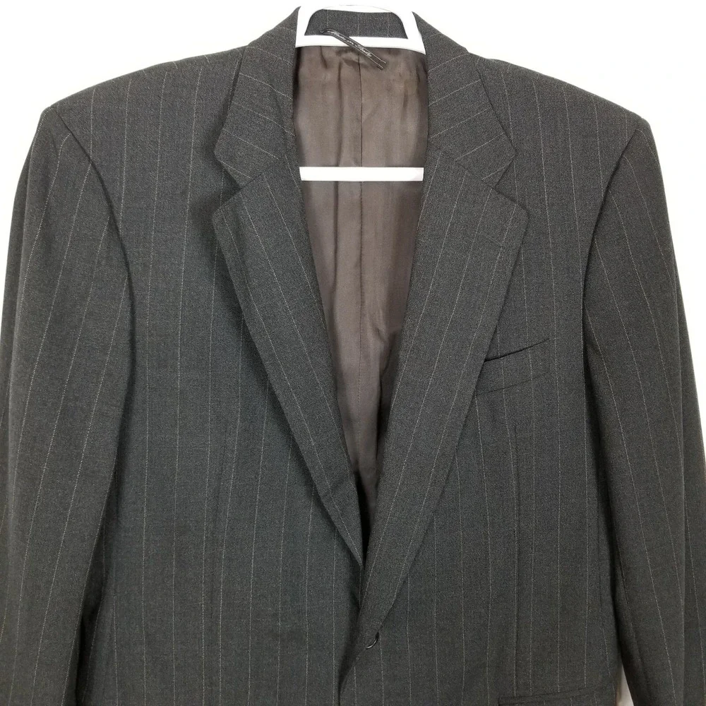 Ermenegildo Zegna Men's Striped  Wool Blazer Sz 52 R Sport‎ Jacket Gray